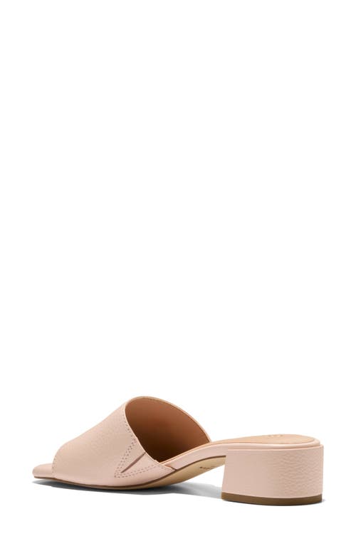 Cole Haan Calli Single Band Block Heel Slide Sandal In Cameo Rose Leather