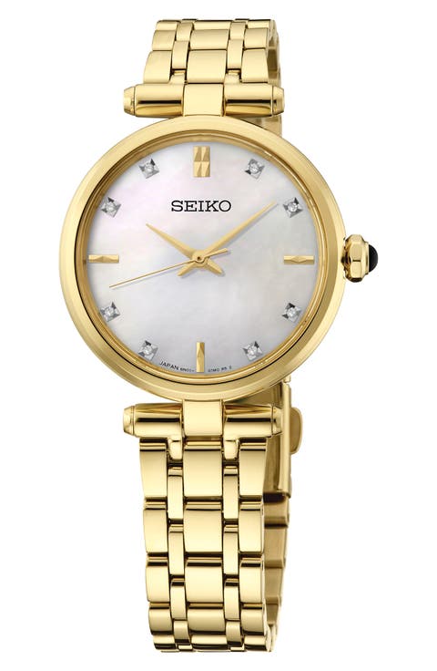 Diamond Mother-of-Pearl Bracelet Watch