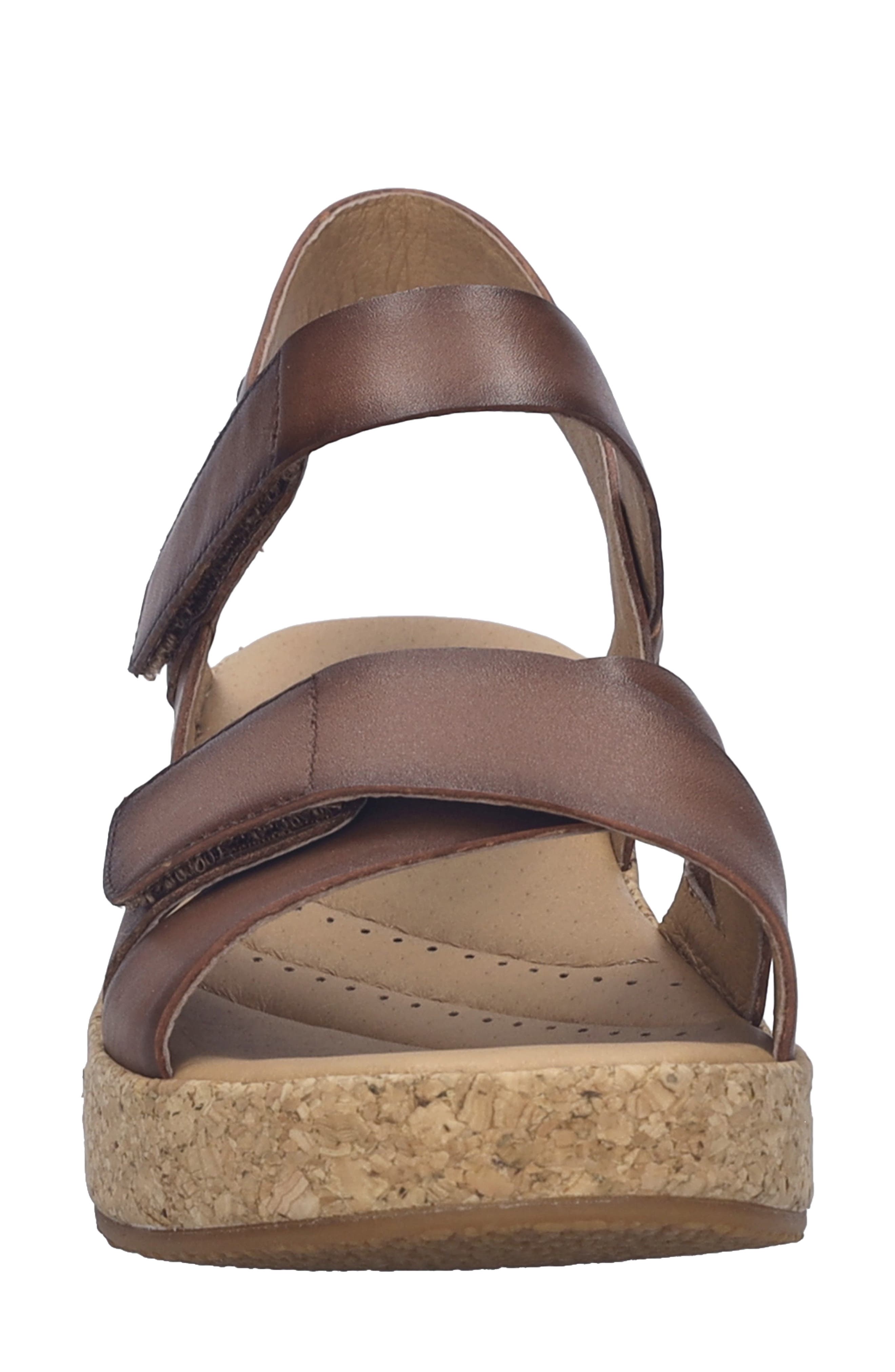 Evita 03 Slingback Platform Wedge Sandal, Alternate, color, COGNAC LEATHER