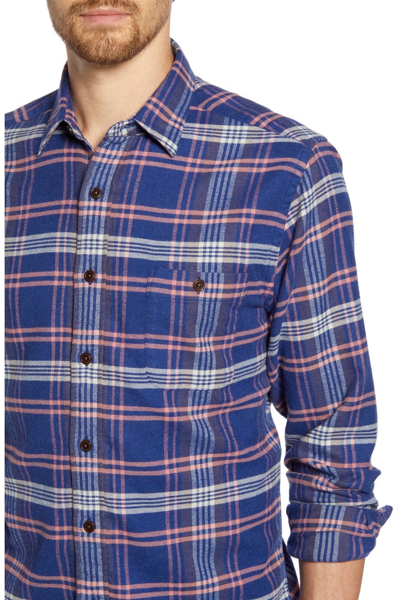 Seaview Regular Fit Plaid Flannel Button-Up Shirt, Alternate, color, CARDIFF PLAID