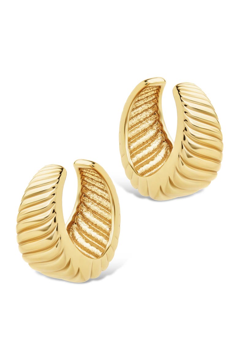 Beth Twisted Croissant Ear Cuffs, Alternate, color, GOLD