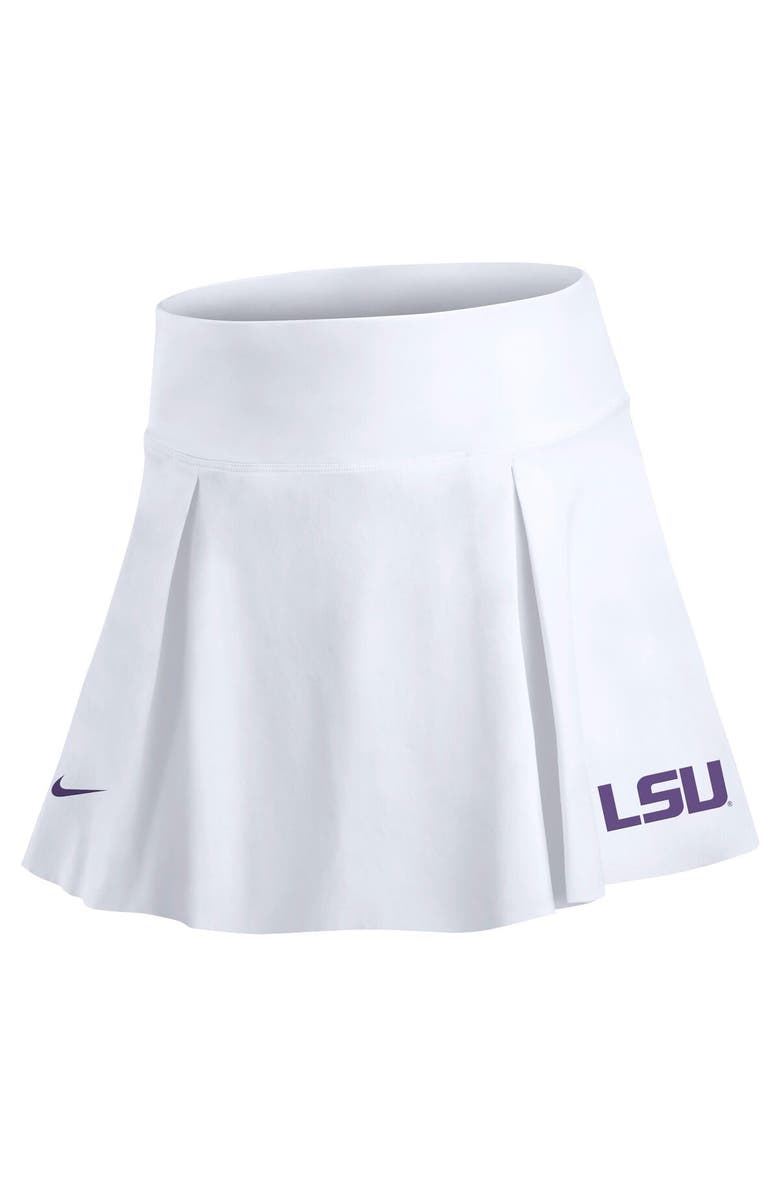 Nike Women's Nike White LSU Tigers Club Performance Tennis Skirt with Shorts, Alternate, color, White