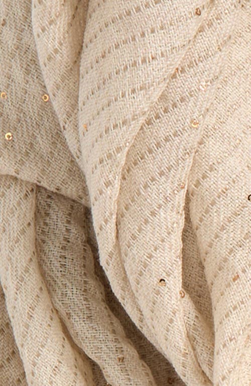 Rag & Bone Stella Sequin Virgin Wool Blend Square Scarf In Sand