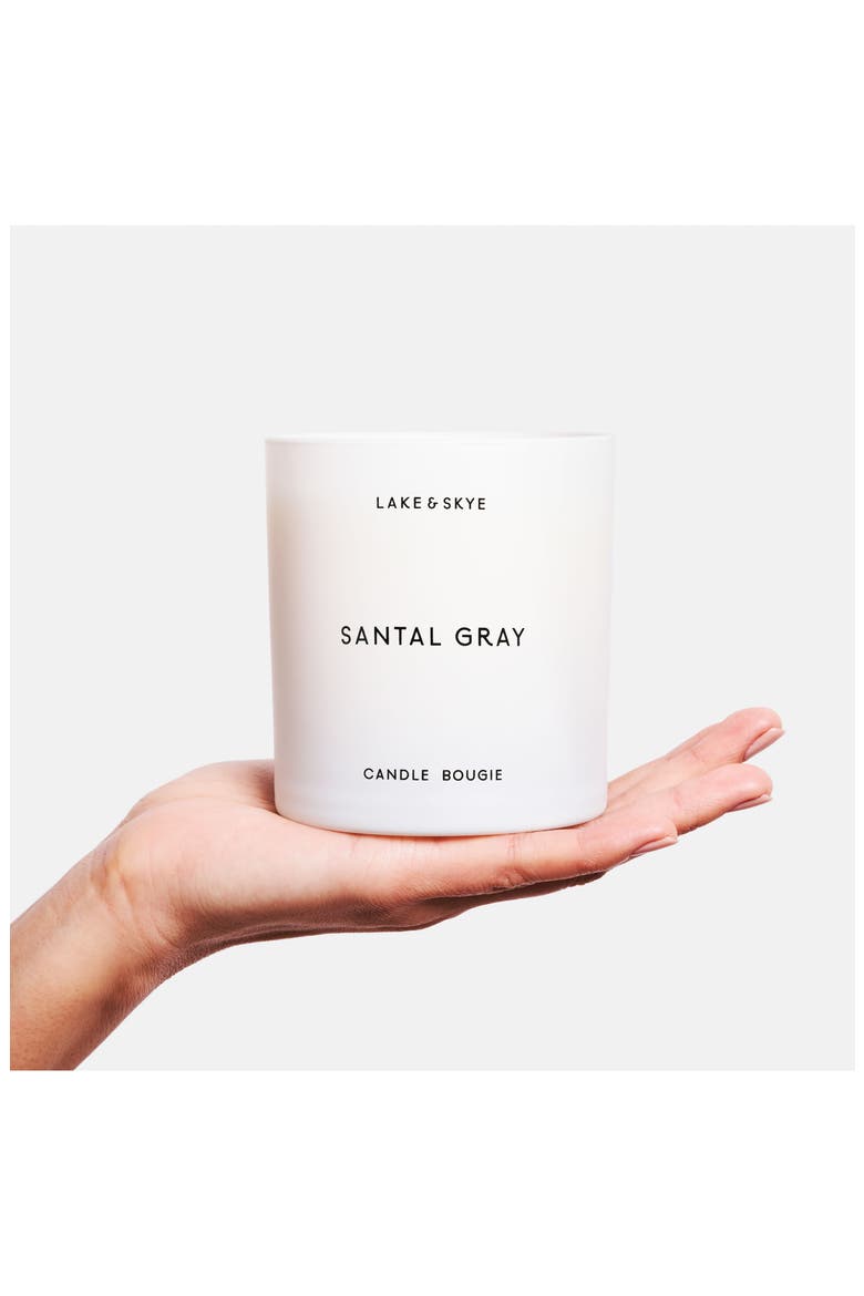 Santal Gray Scented Candle, Alternate, color, NO COLOR