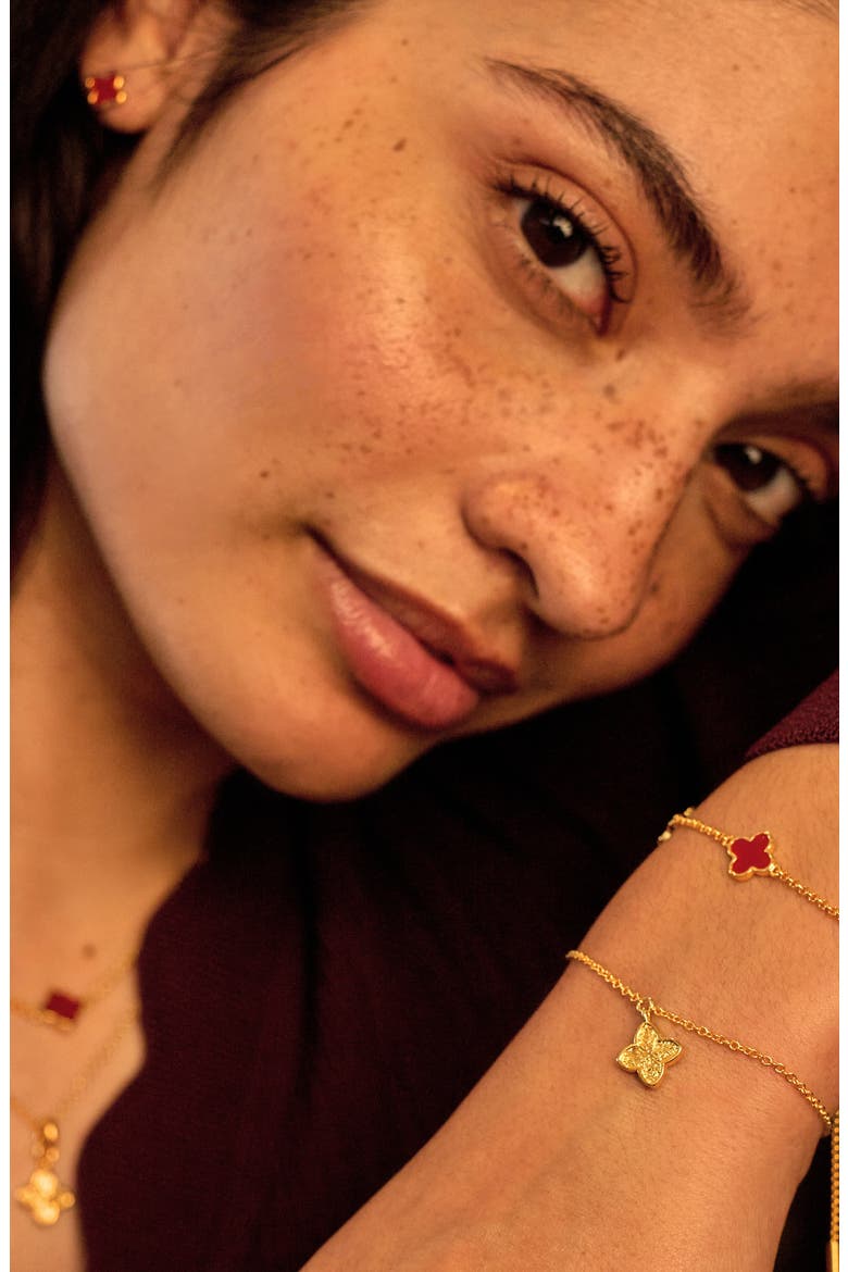 Signature Clover Collection Bracelet, Alternate, color, Gold Plated
