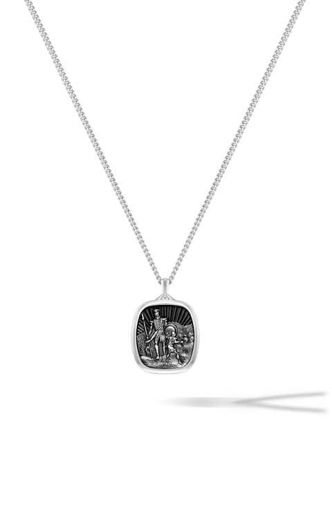 David & Goliath Sterling Silver Pendant Necklace
