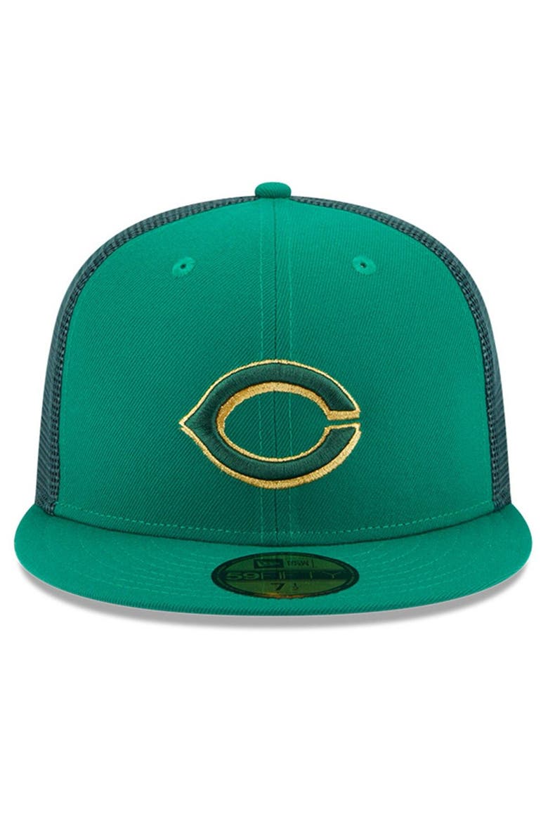 New Era Men's New Era Kelly Green Cincinnati Reds 2023 St. Patrick's Day 59FIFTY Fitted Hat, Alternate, color,