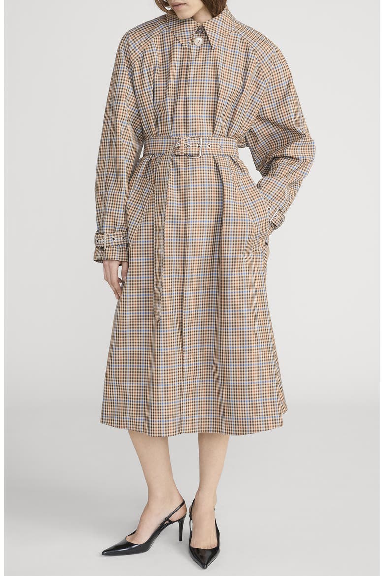 The Plaid Belted Coat, Main, color, MOCHA CHECK