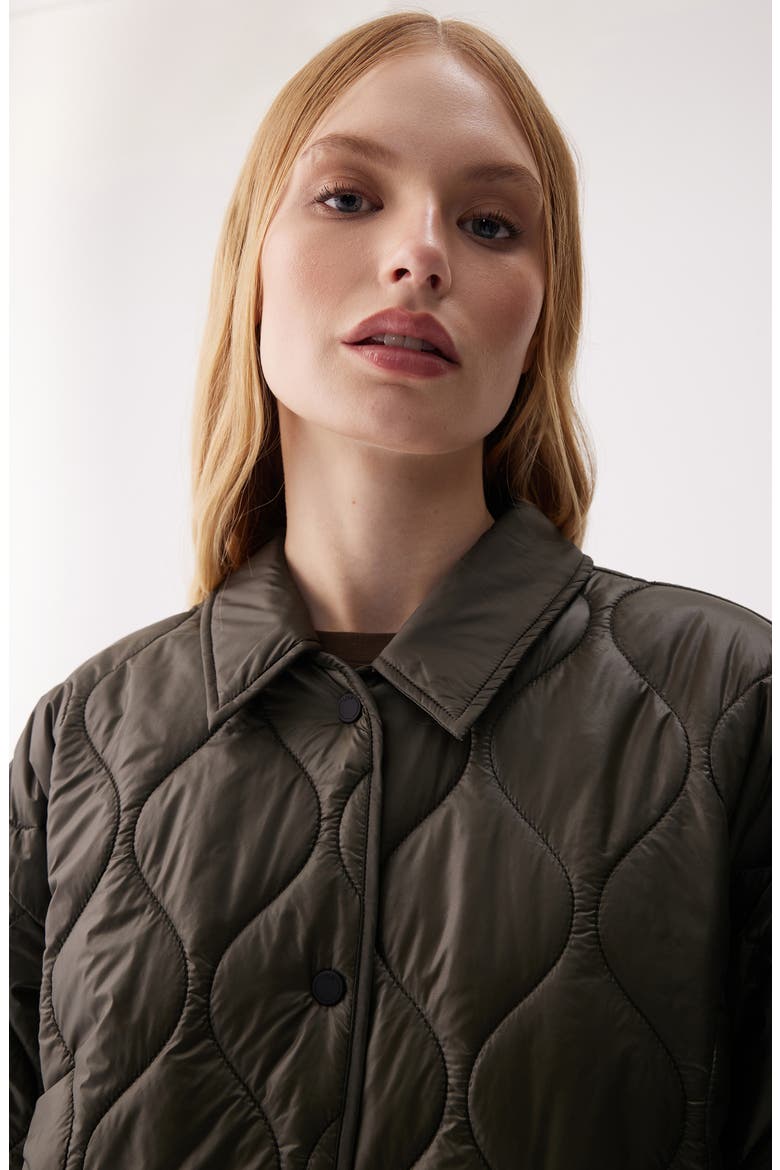 Cassandra Quilted Jacket, Alternate, color, OLIVE