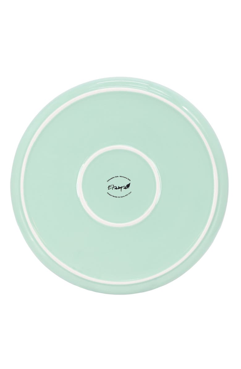 Elama Duncan 18 Piece Porcelain Dinnerware Set, Alternate, color, Green