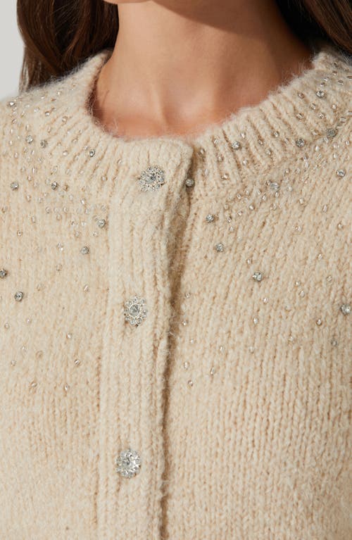 Astr The Label Sigourney Embellished Cardigan In Multi