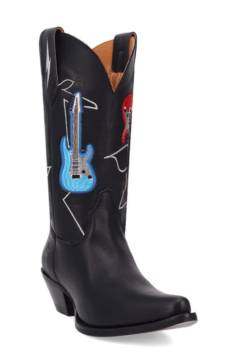 Jukebox Embroidery Western Boot