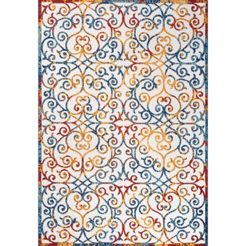 Atrani Scroll Trellis Indoor/Outdoor Area Rug