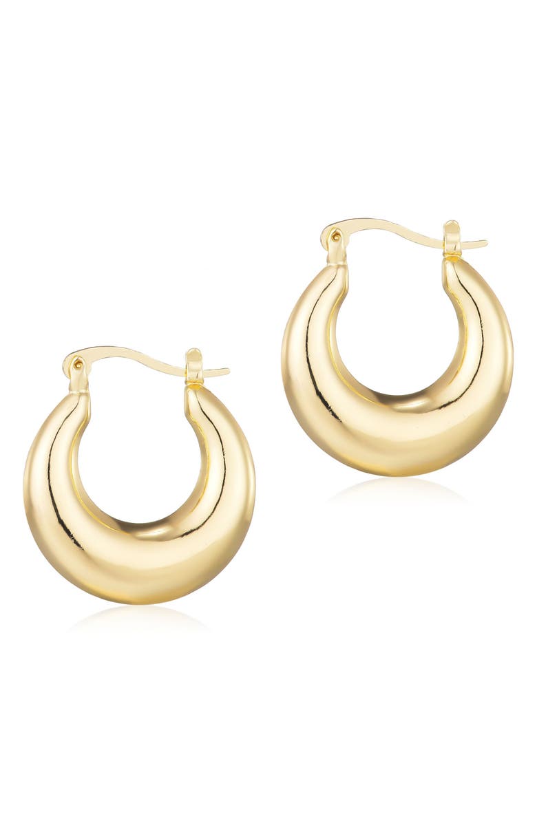 Adornia Domed Hoop Earrings, Main, color, Yellow