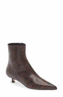 aeyde Sofie Pointed Toe Kitten Heel Bootie