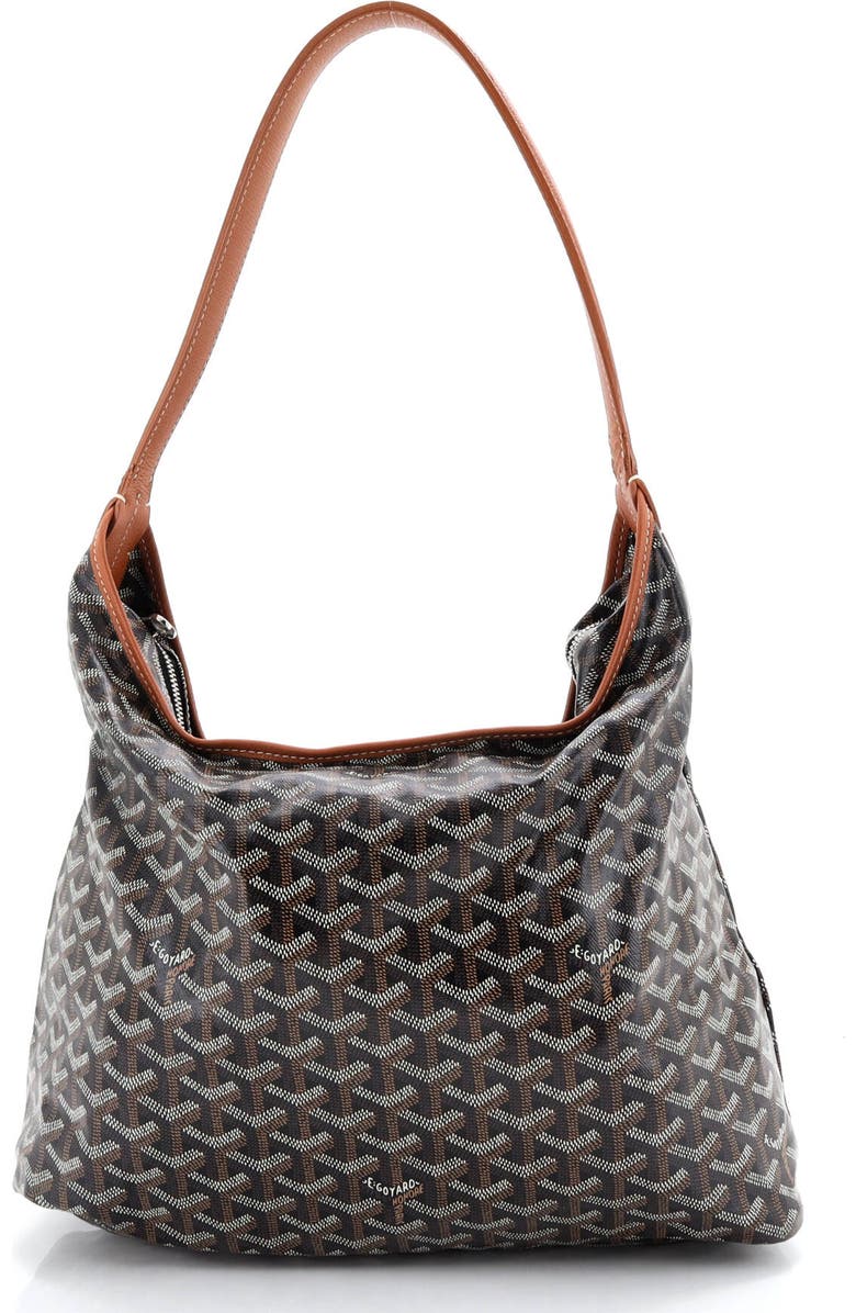 Pre-Owned Goyard Boheme Hobo Coated Canvas, Main, color, Black