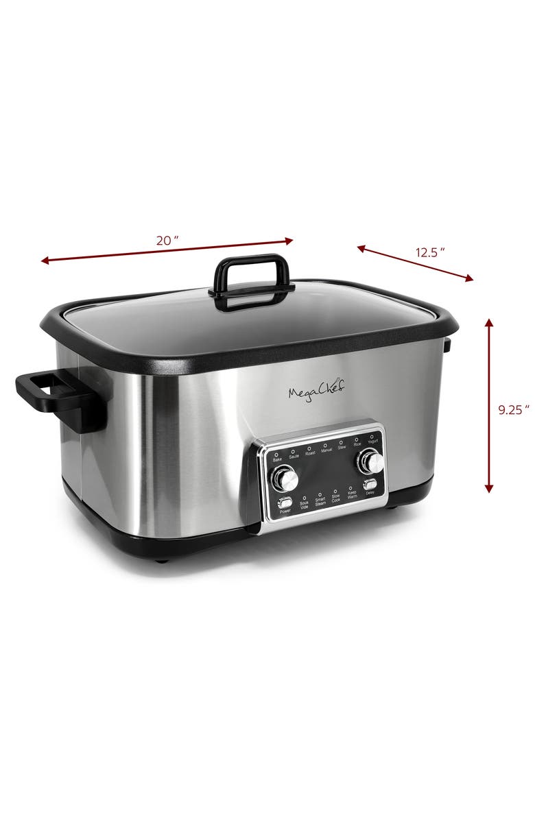 Megachef 8 Quart 12-in-1 Deluxe Multi Cooker with Sous Vide and Multi-Functions, Alternate, color, Grey