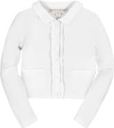 Hope & Henry Girls' Organic Scallop Edge Cardigan, Kids