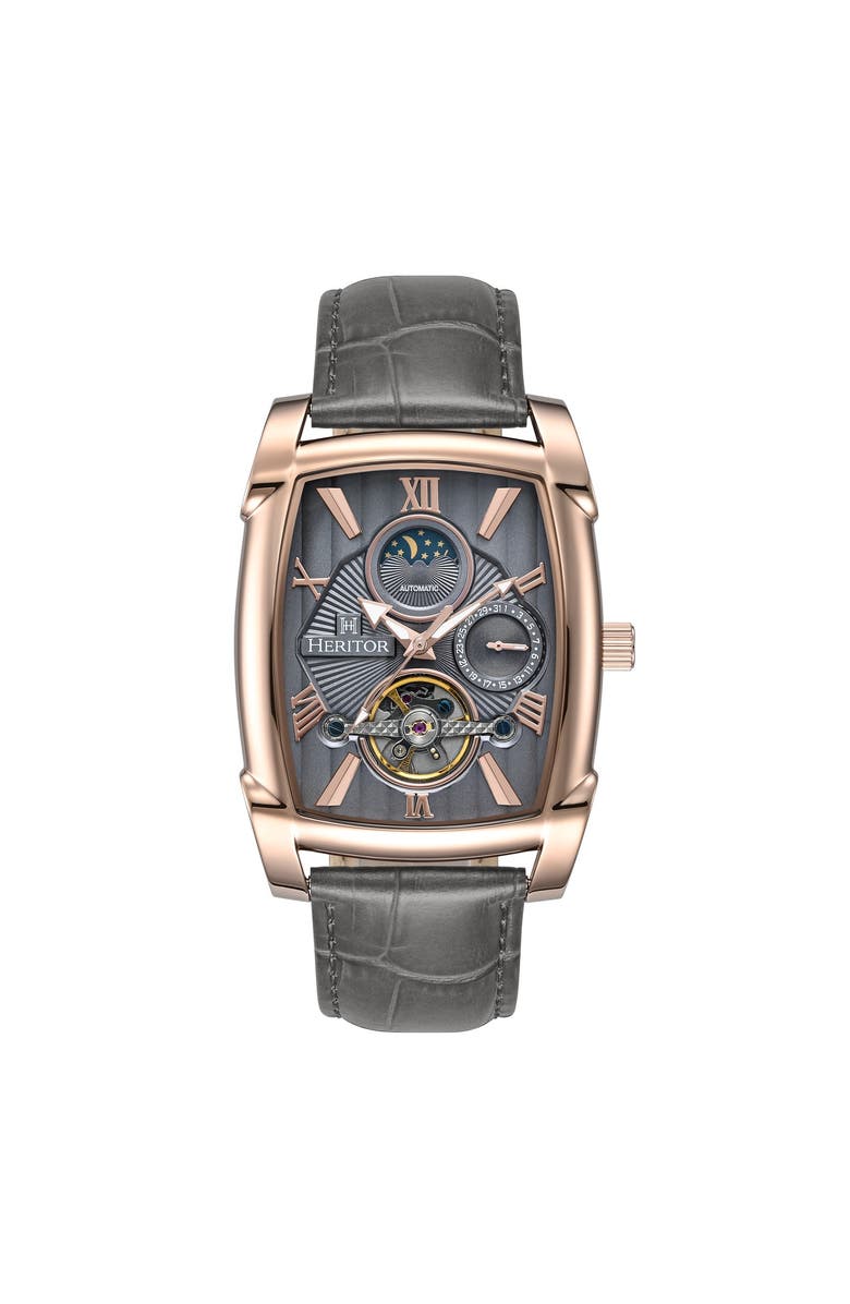 Heritor Automatic Valentin Mens Automatic Watch with Date, Main, color, Grey
