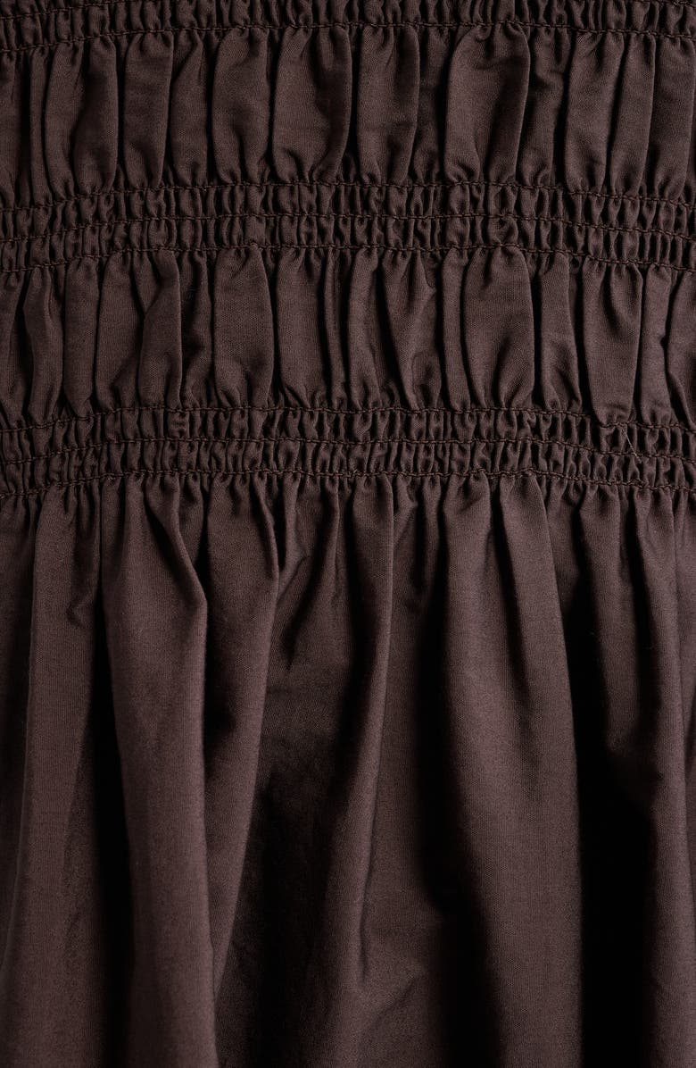 Madewell The Embroidered Melody Smocked Minidress, Alternate, color, Chocolate Plum