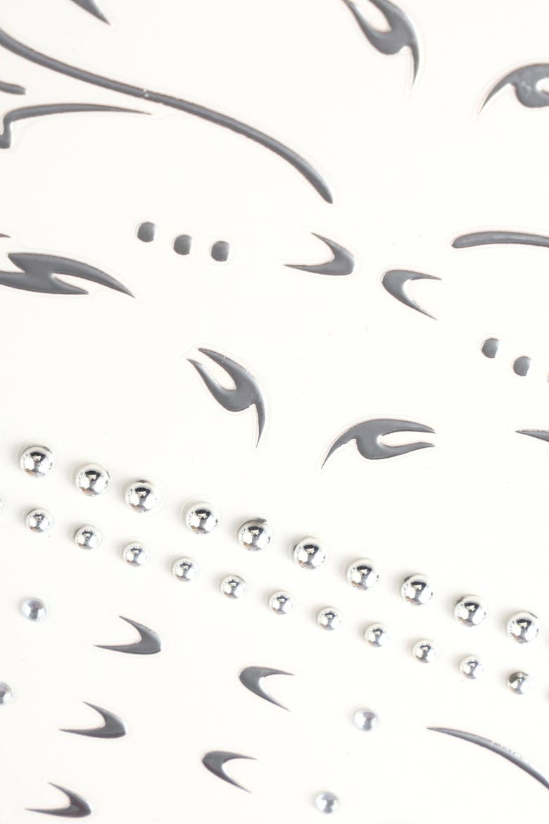 Chromed Out Face Adornments, Alternate, color, Metallic Silver