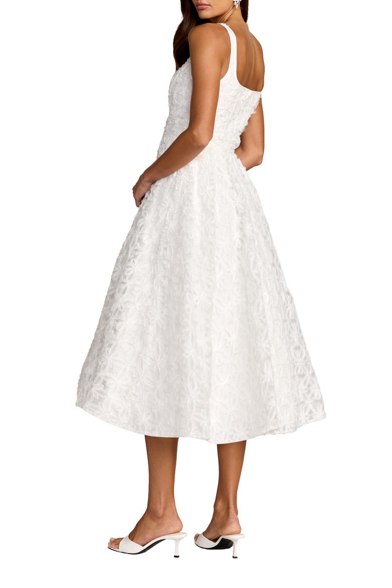 Tulle Floral Midi Dress With Pockets, Alternate, color, Ivory