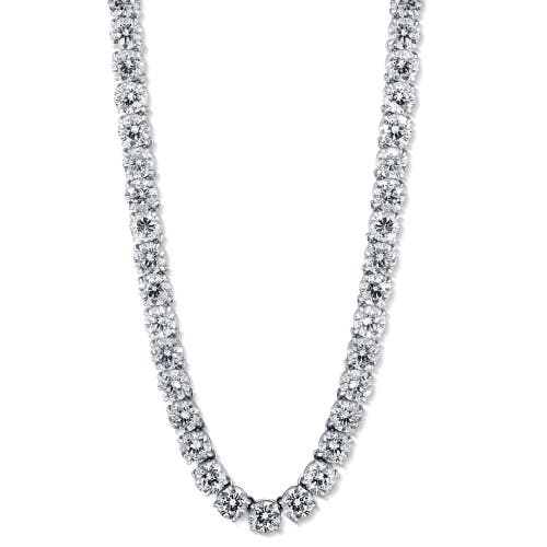Bliss Diamond Huge 69 Ct Diamond Tennis Necklace 14k Gold 18" Lab Grown In 14k White Gold