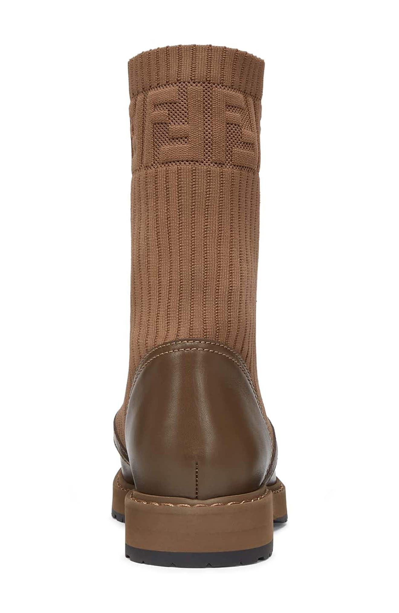 Fendi Logo Combat Boot, Alternate, color, 