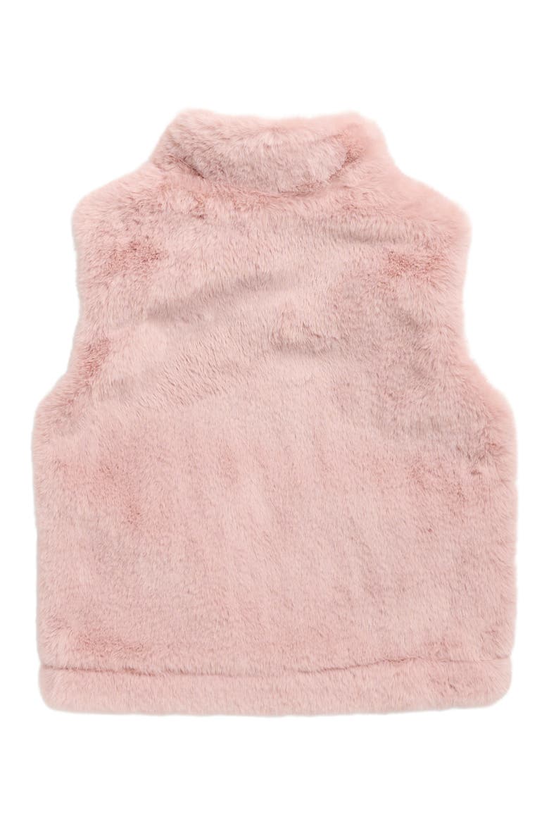 Kids' Faux Fur Vest, Alternate, color, MAUVE