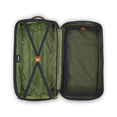 Jeep Js006b 27 Inch Two Wheel Rolling Travel Duffle Bag In Sand