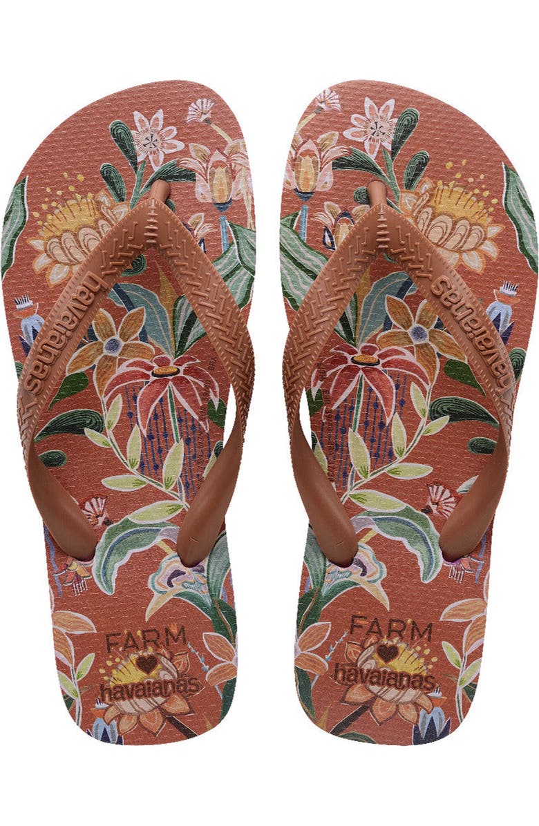 Havaianas x FARM Rio Delicate Flowers Flip Flop, Alternate, color,