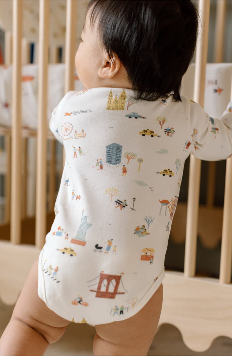 Pehr Long Sleeve Organic Cotton Bodysuit, Alternate, color, 