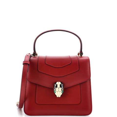 Serpenti Forever Top Handle Bag Leather Small
