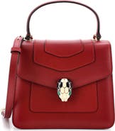 Pre-Owned Bvlgari Serpenti Forever Top Handle Bag Leather Small