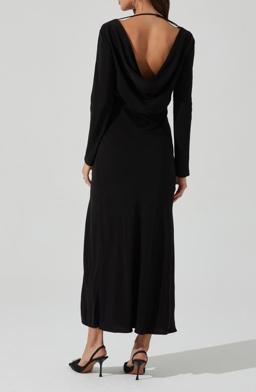 Astr The Label Decima Cowl Neck Cocktail Dress In Black
