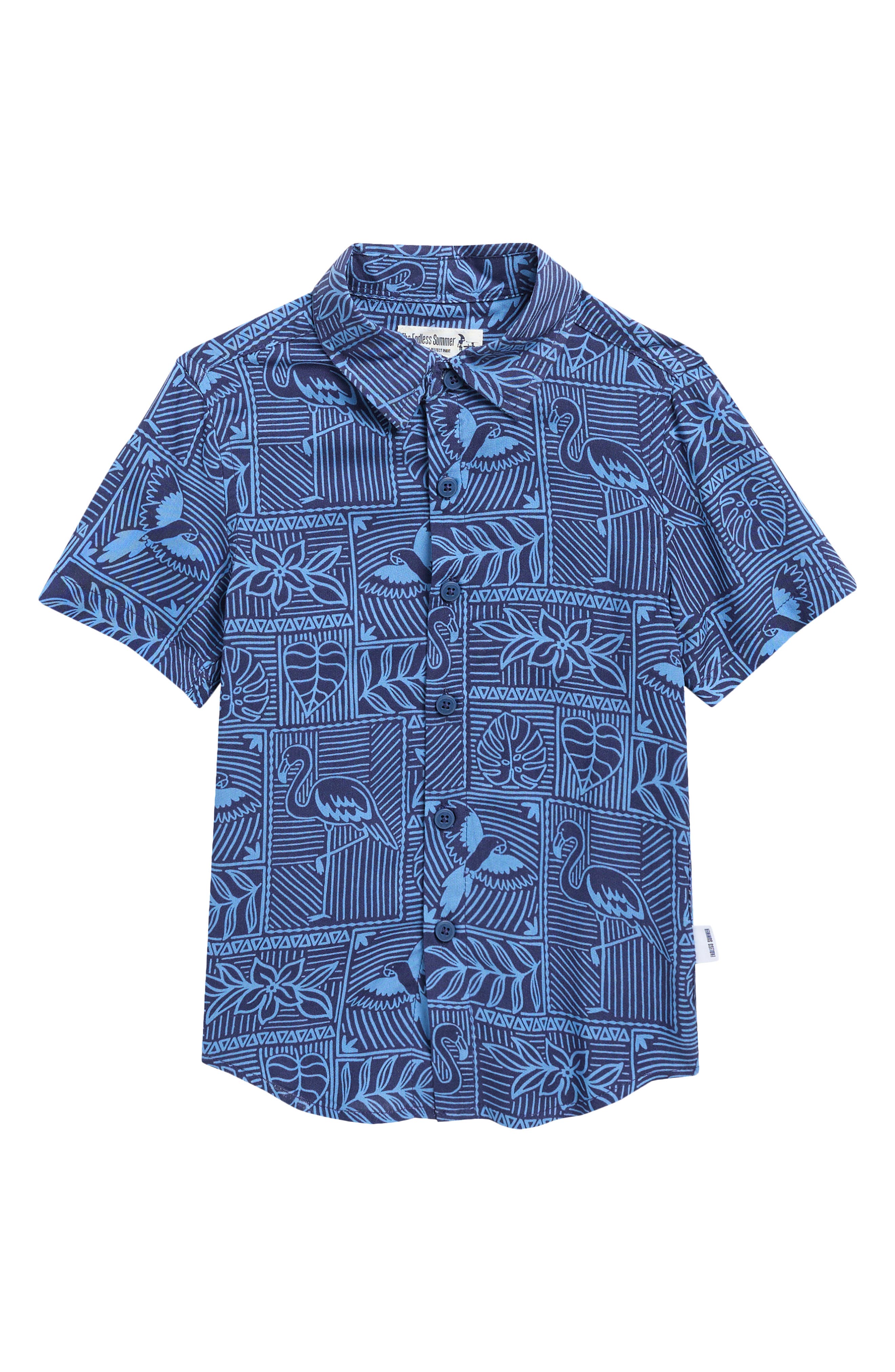 THE ENDLESS SUMMER Kids' Short Sleeve Button-Up Shirt