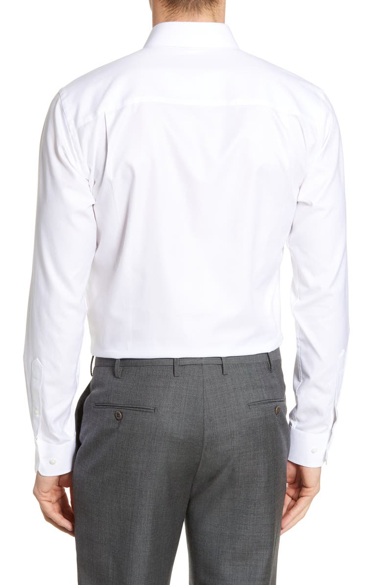 Nordstrom Trim Fit Herringbone Dress Shirt, Alternate, color,