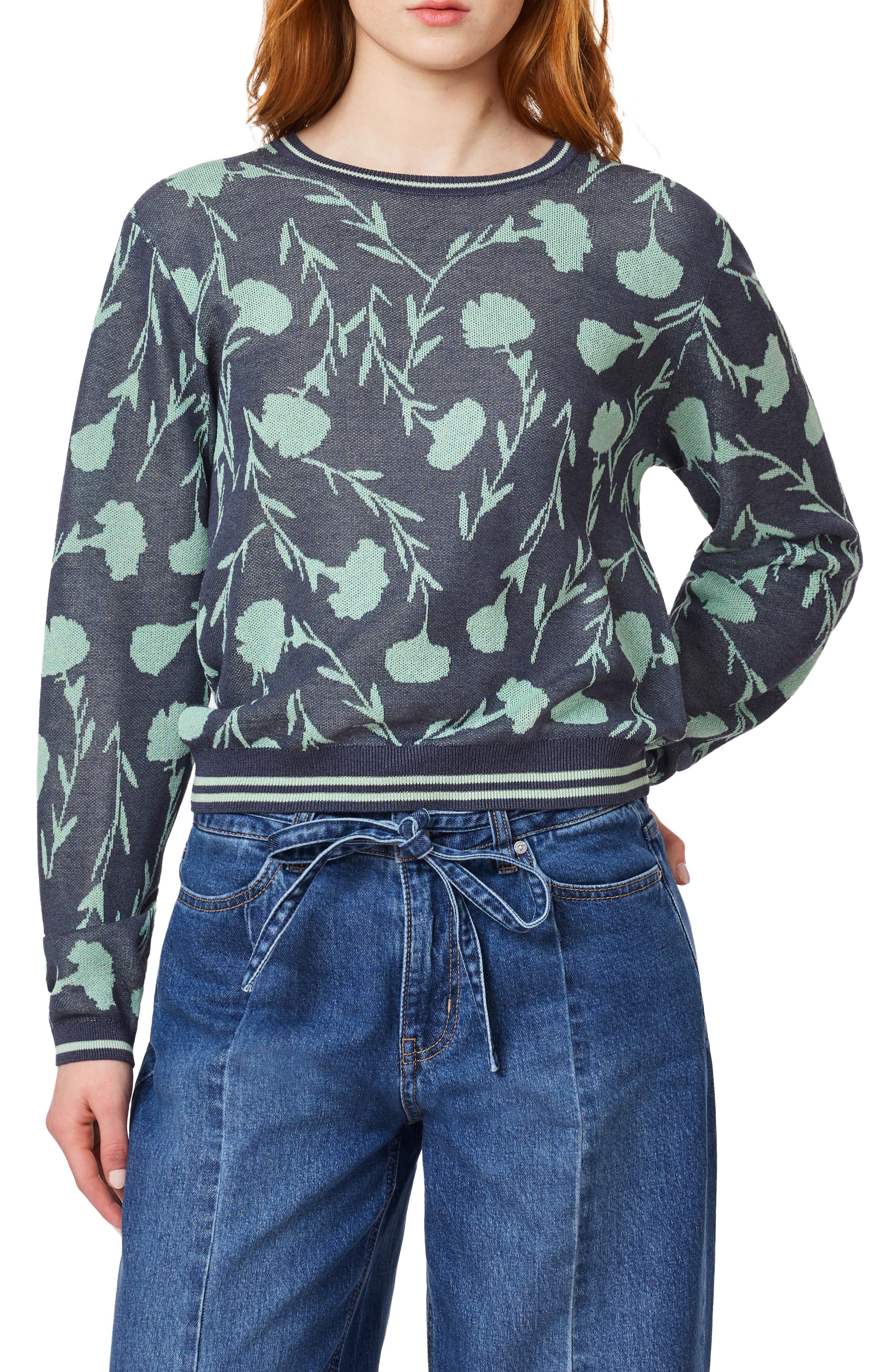 Scotch & Soda Floral Jacquard Crewneck Sweater