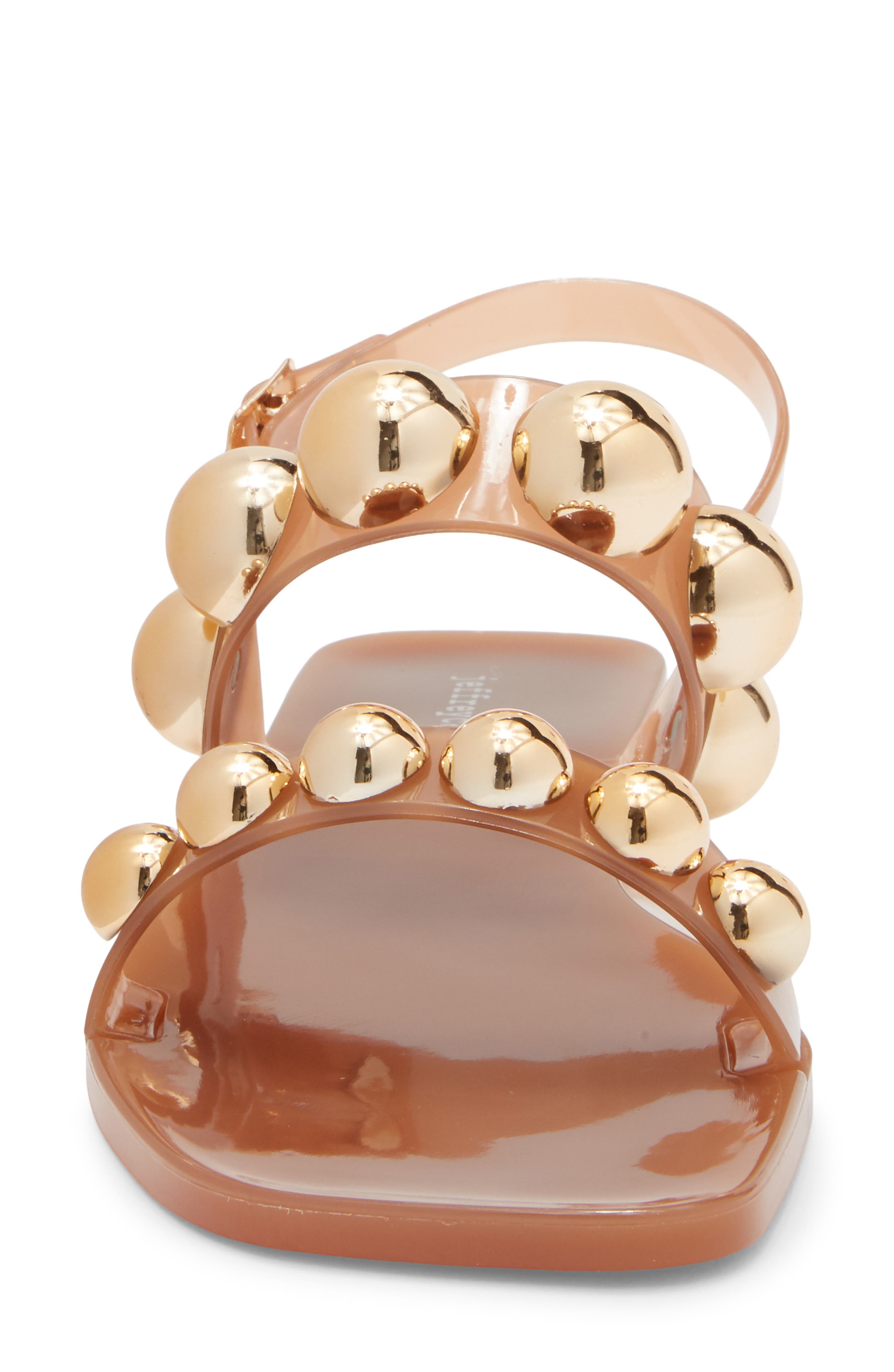 Gum-Drop Jelly Sandal, Alternate, color, CARAMEL GOLD