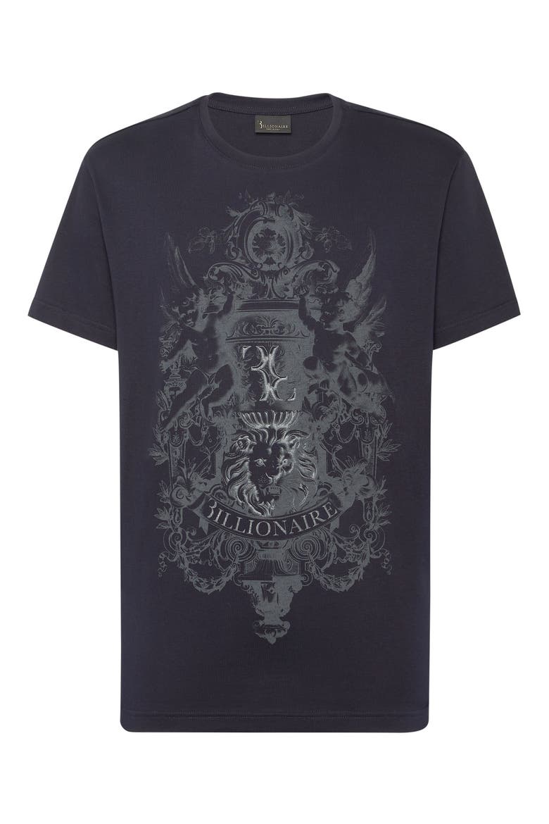 T-Shirt Round Neck Men, Main, color, darkblue