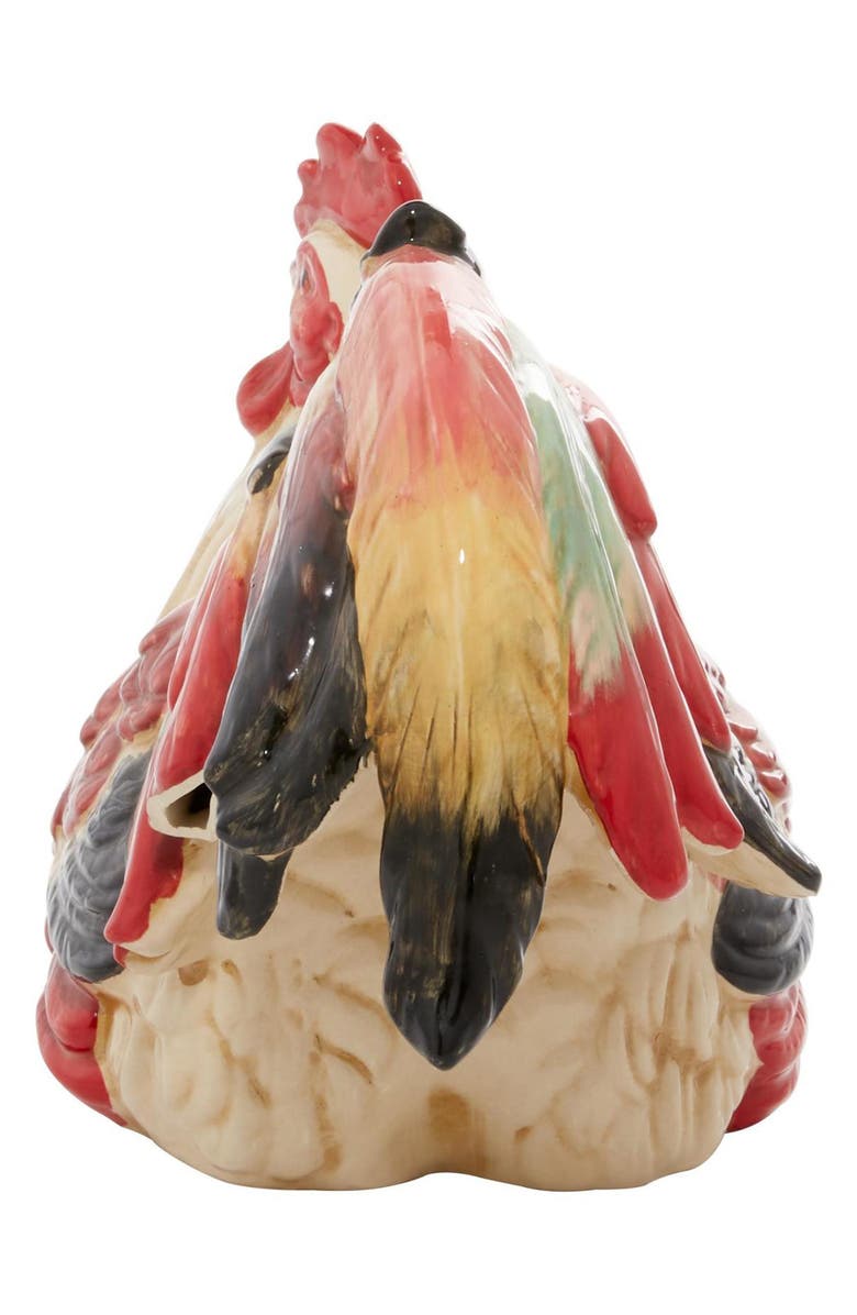 UMA Farmhouse Ceramic Hen Statue, Alternate, color, Red