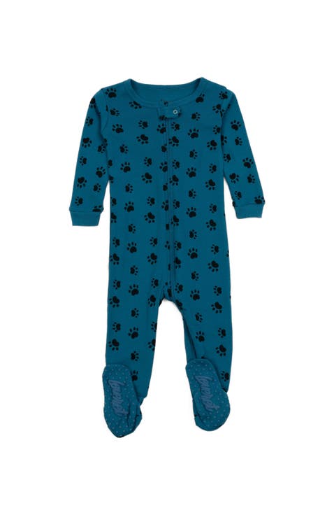 Kids Footed Printed Cotton Matching Family Pajamas, Coordinated Prints (Toddler, Little Kid & Big Kid)