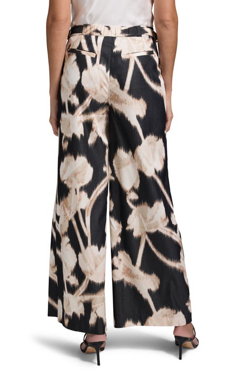 Nic + Zoe Nic+zoe Midnight Florals Wide Leg Pants In Black Multi