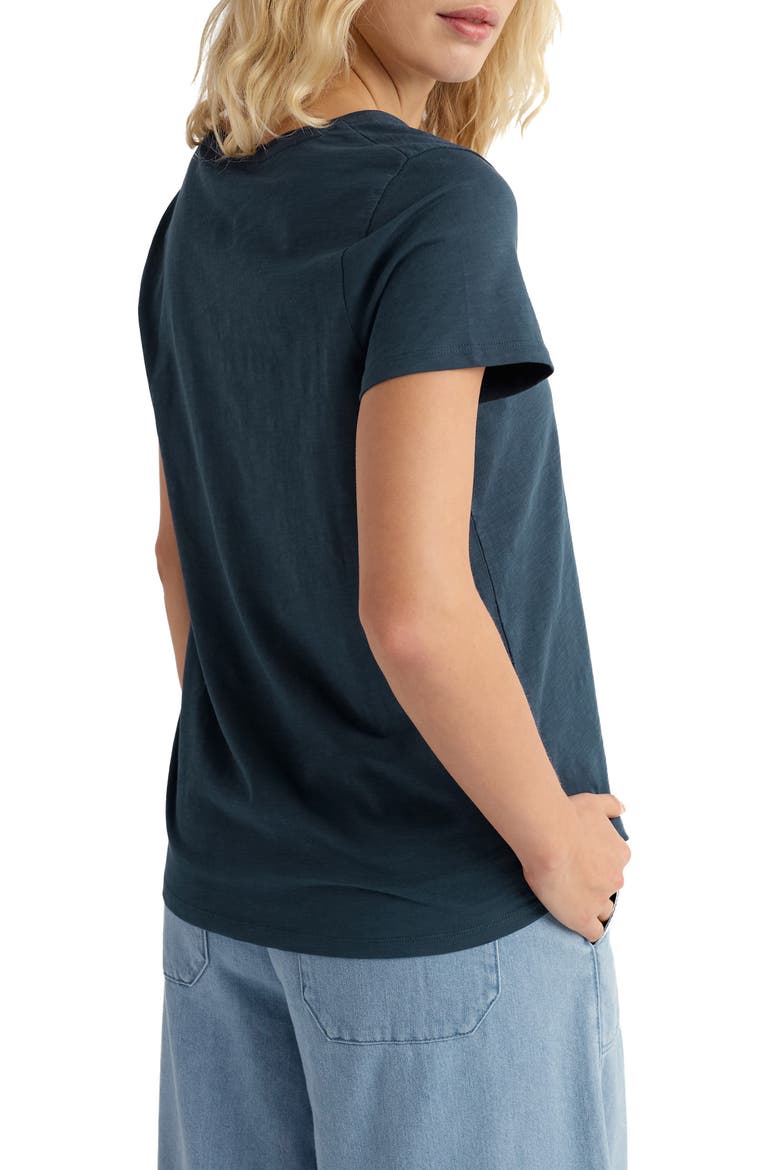 Kellow V-Neck Organic Cotton T-Shirt, Alternate, color, MARITIME