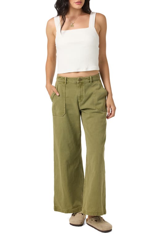 O'neill Chandler Wide Leg Carpenter Pants In Green