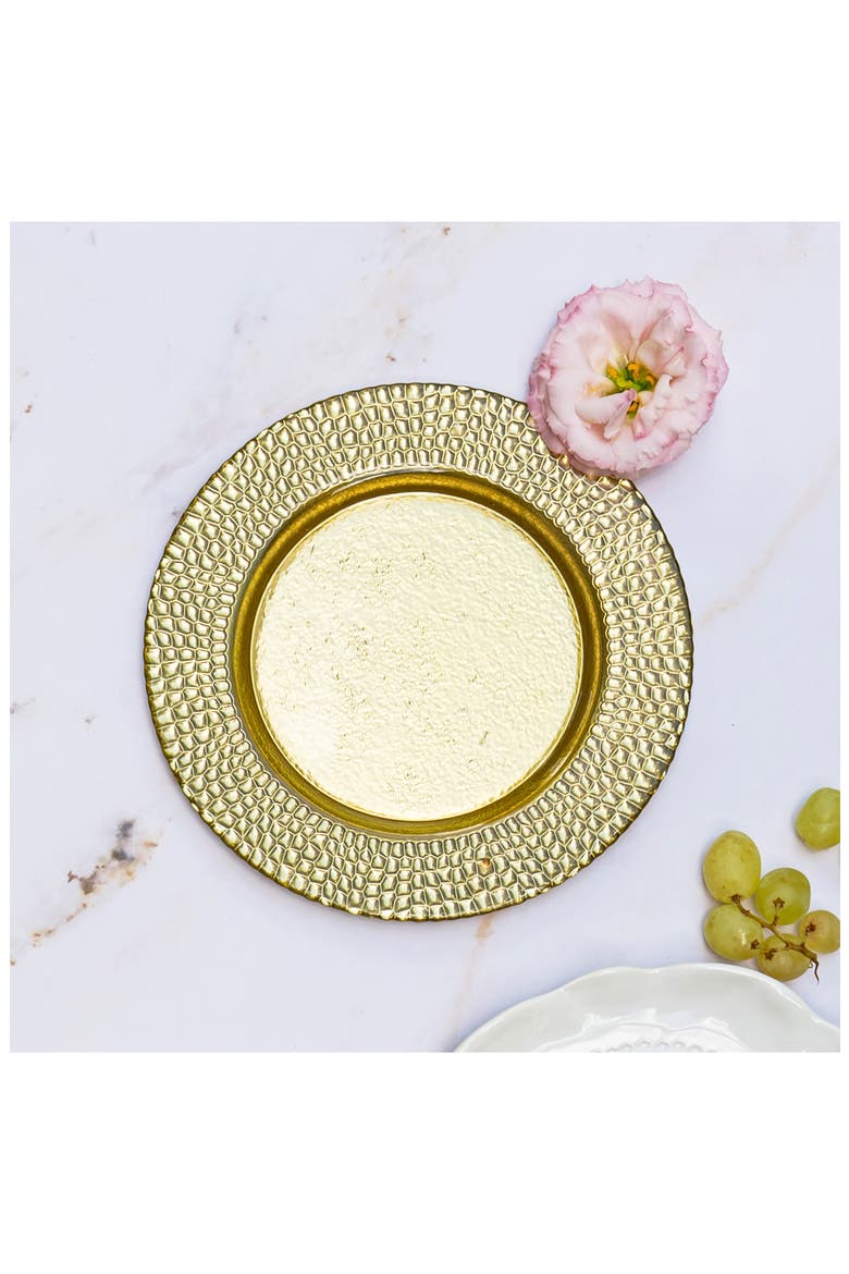 Pelli Glass Gold Salad Plate, Alternate, color, GOLD