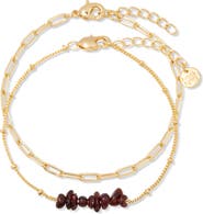 Brook and York Alex Stacked Bead & Link Bracelet Set