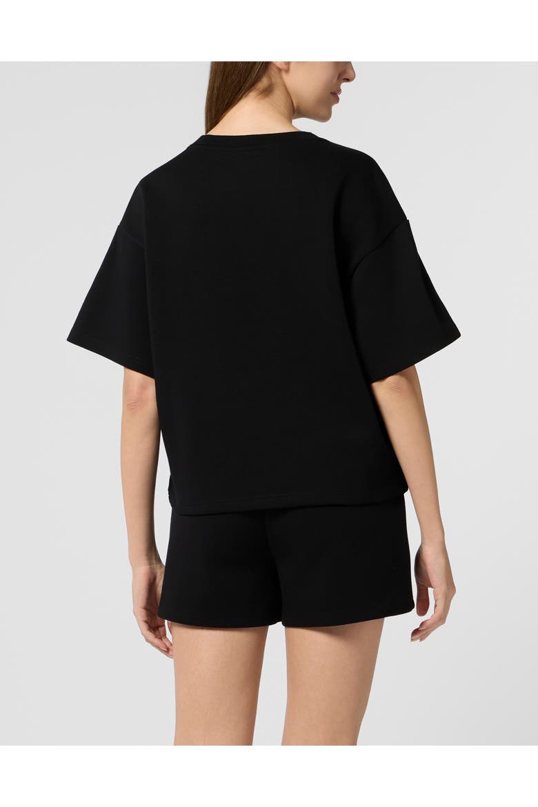 Round Neck T-Shirt Icon Scratch Women, Alternate, color, black