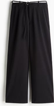 H&M Belted Tailored Trousers