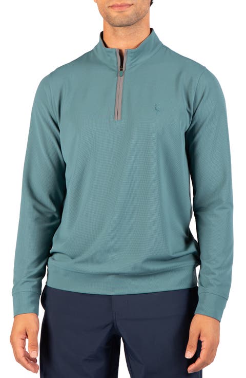 Micro Grid Quarter Zip Performance Pullover